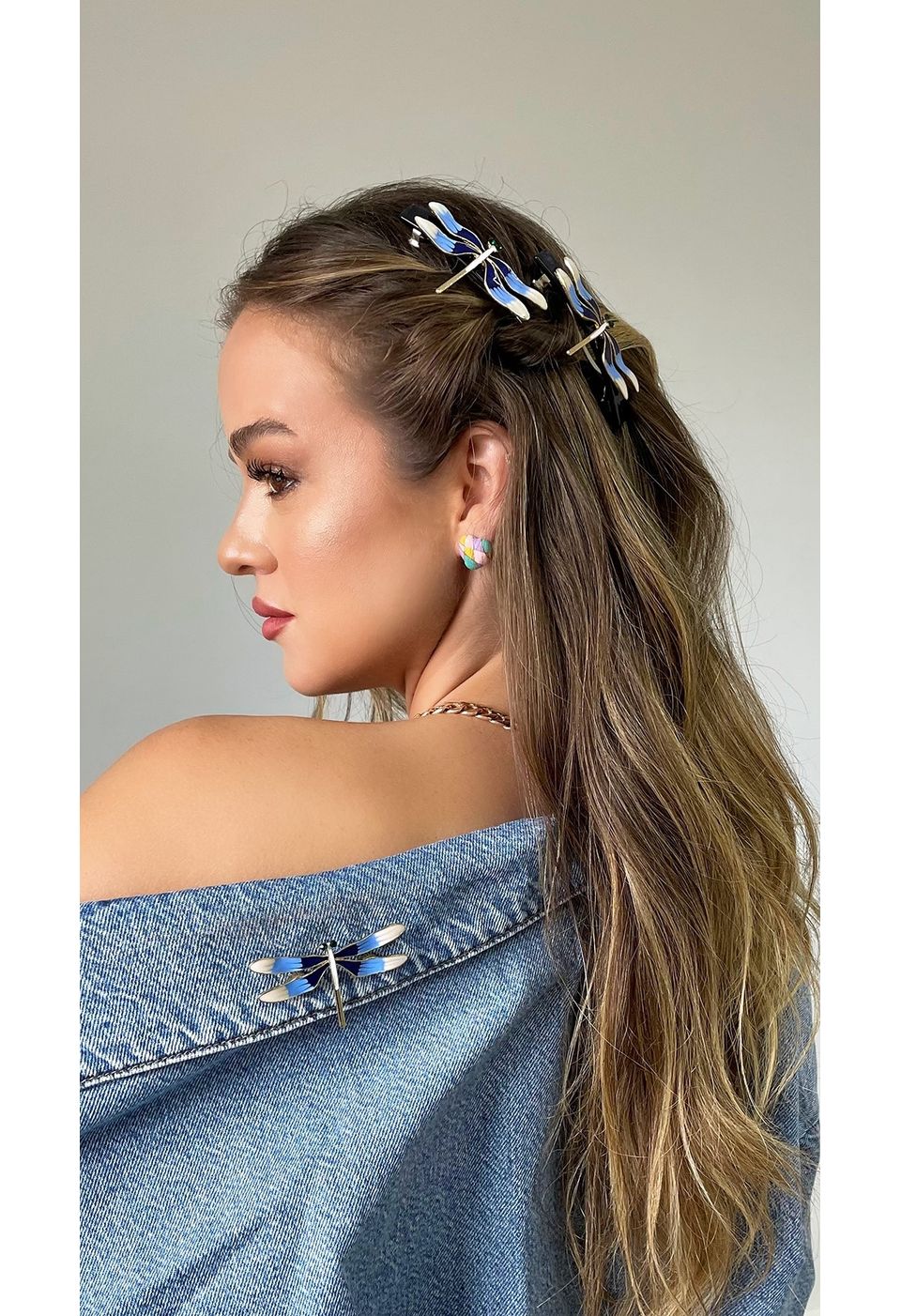 Broche Libélula Azul