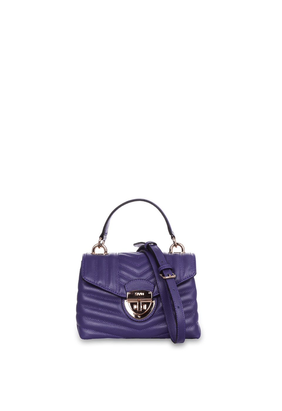 Bolsa Bordada Mini em Couro