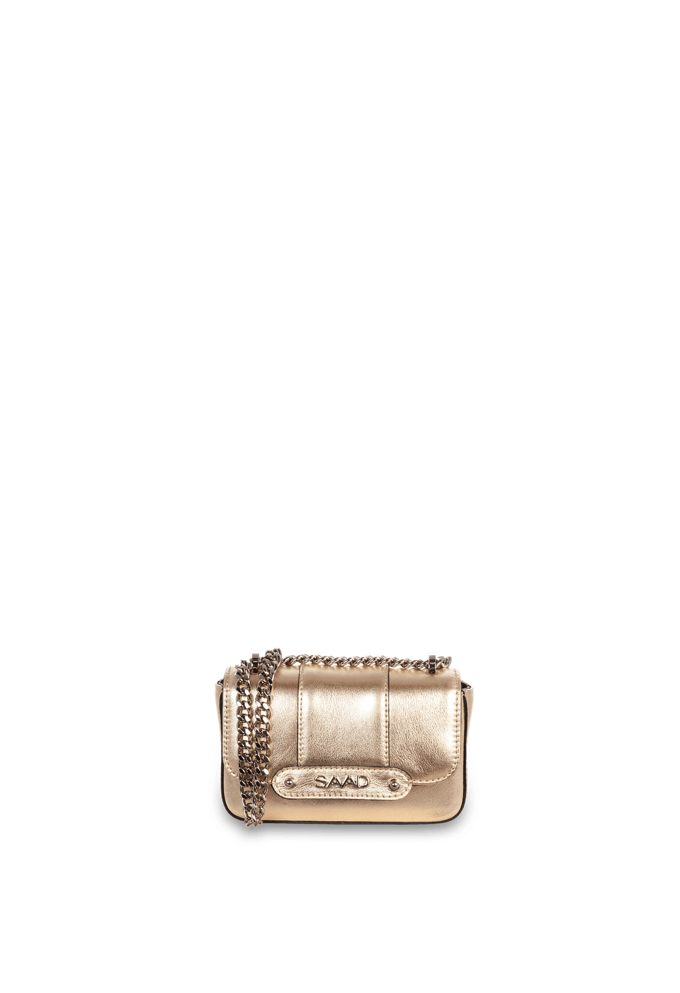 Bolsa Mini em Couro Metalizada