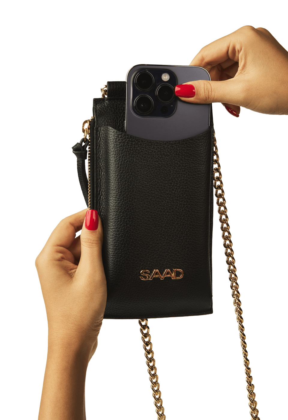 Mini Bolsa para Celular em Couro