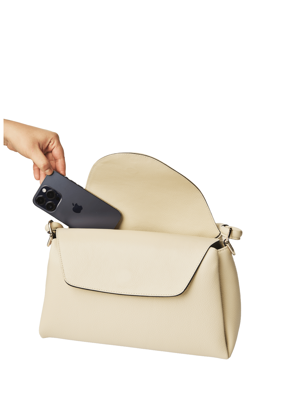 Bolsa Média em Couro