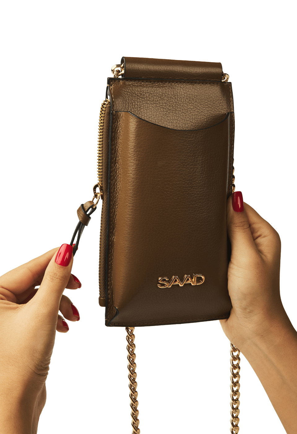 Mini Bolsa para Celular em Couro