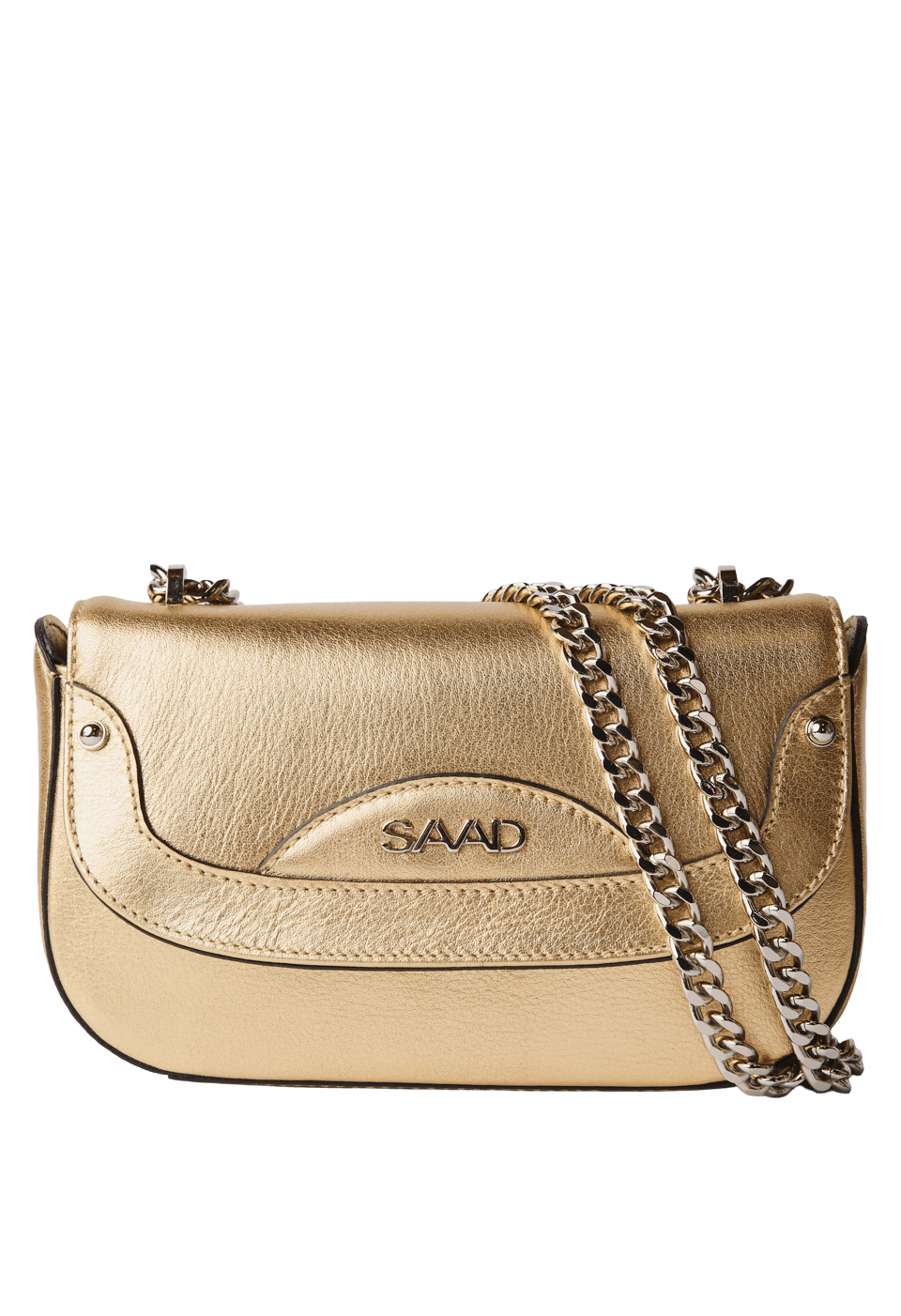 Bolsa Mini em Couro Metalizado