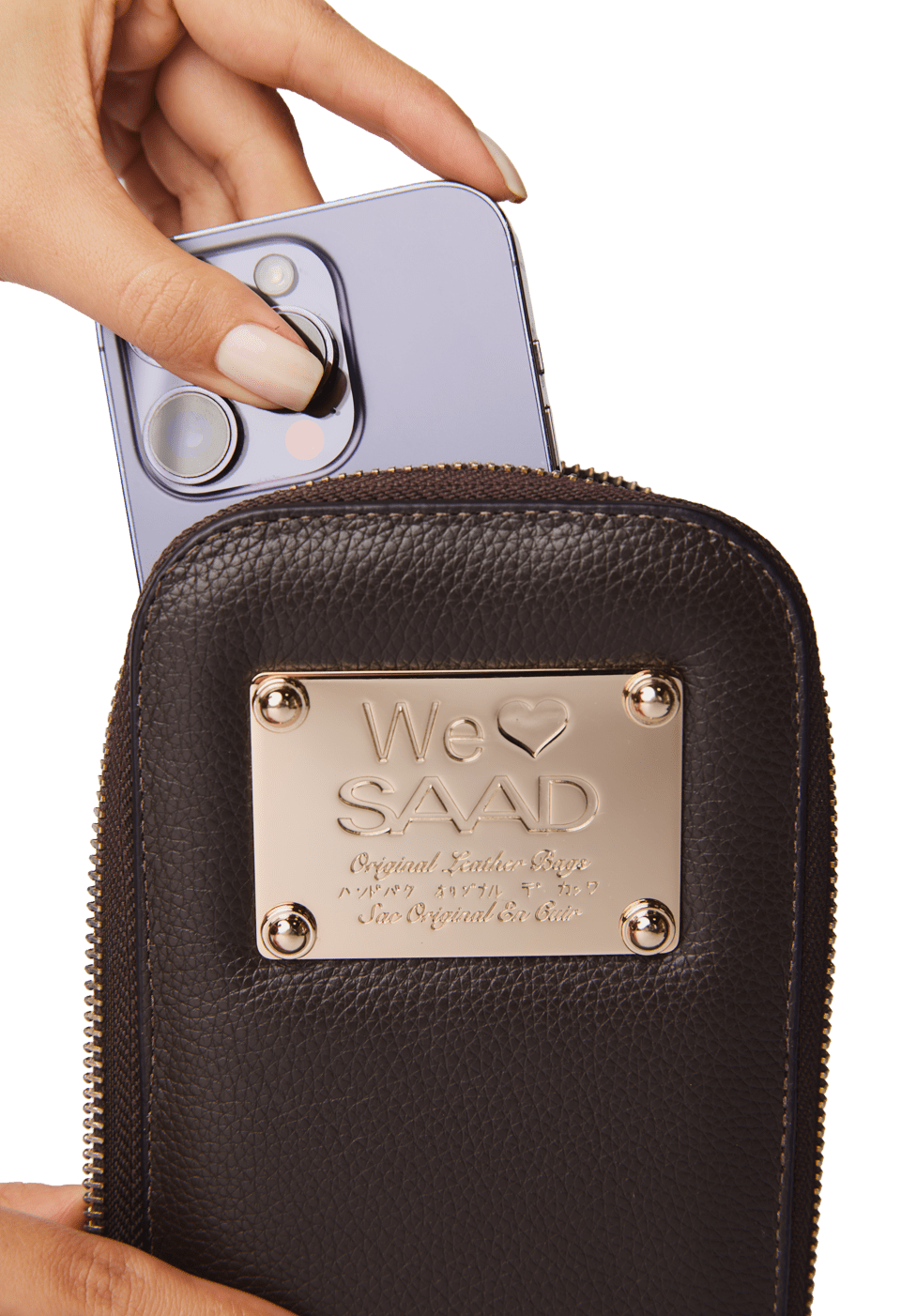 Mini Bolsa para Celular em Couro